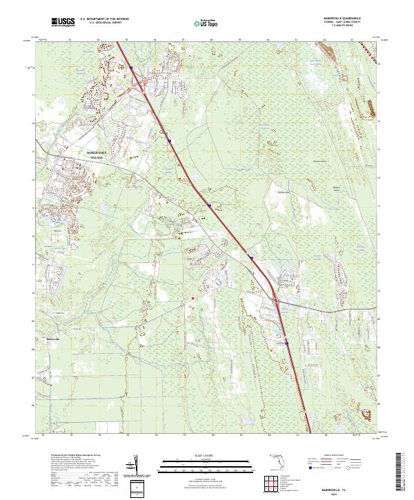 Bakersville, FL — USGS 7.5-minute topo (2024)