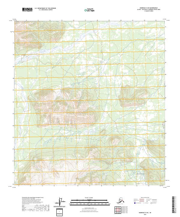 Nabesna D-4 SE, AK — USGS 7.5-minute topo (2023)