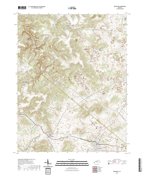 Irvington, KY — USGS 7.5-minute topo (2022)