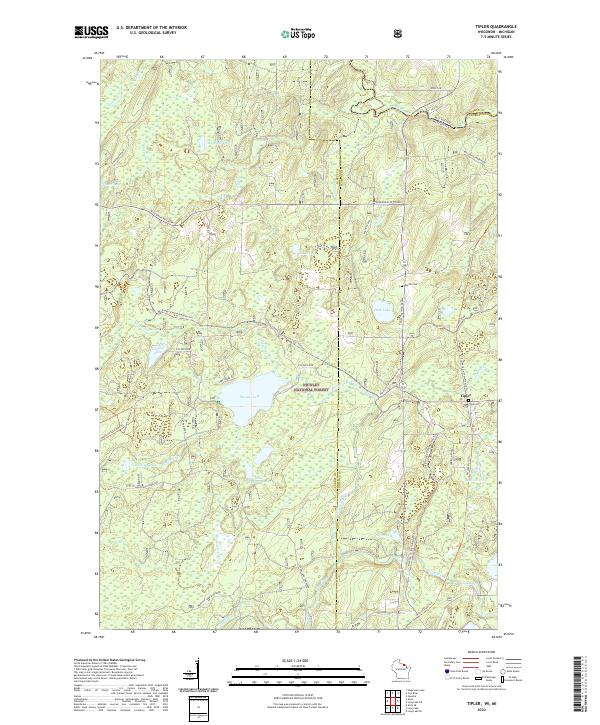 Tipler, WI-MI — USGS 7.5-minute topo (2022)