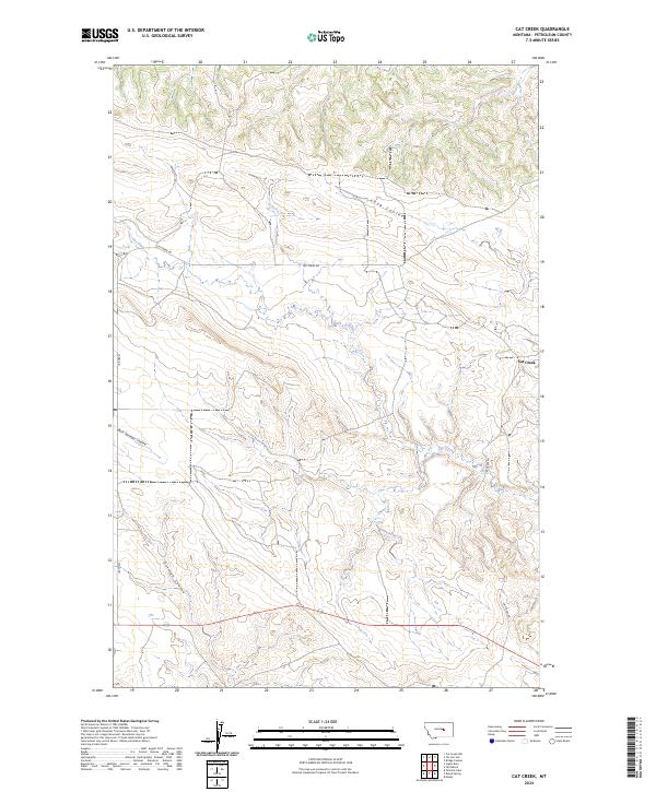 Cat Creek, MT — USGS 7.5-minute topo (2024)