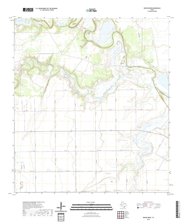 Rincon Bend, TX — USGS 7.5-minute topo (2022)