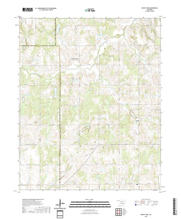 Rocky Ford, OK — USGS 7.5-minute topo (2022)