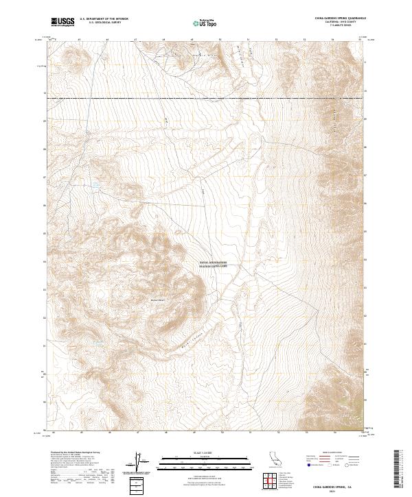 China Gardens Spring, CA — USGS 7.5-minute topo (2021)