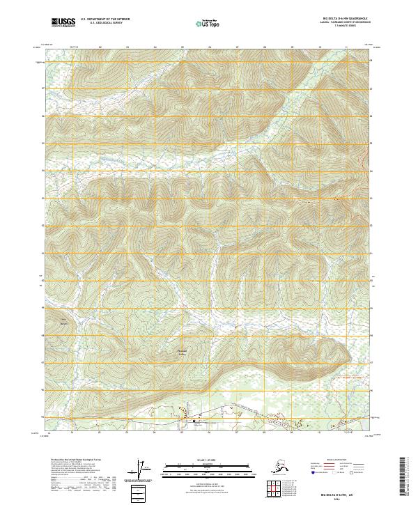 Big Delta D-6 NW, AK — USGS 7.5-minute topo (2024)