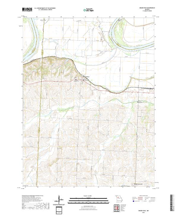 Grand Pass, MO — USGS 7.5-minute topo (2021)