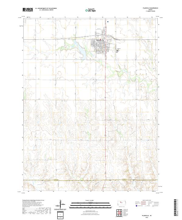 Plainville, KS — USGS 7.5-minute topo (2022)
