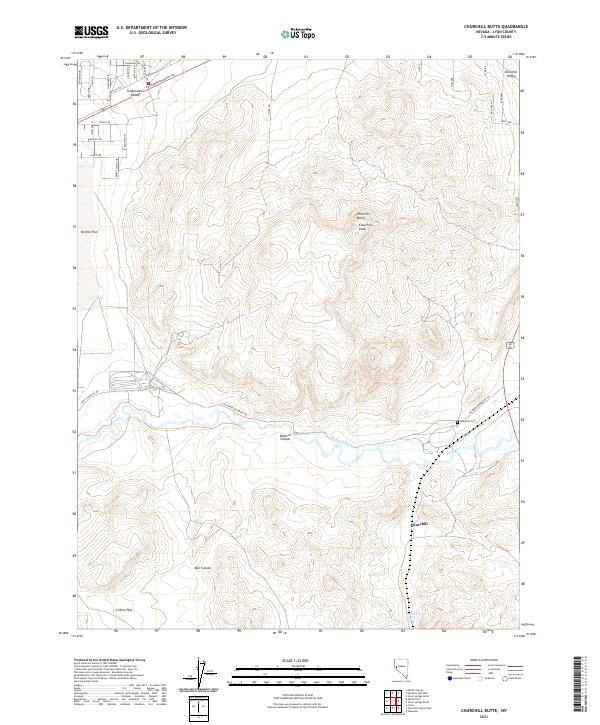 Churchill Butte, NV — USGS 7.5-minute topo (2021)