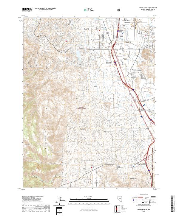 Mount Rose NE, NV — USGS 7.5-minute topo (2021)