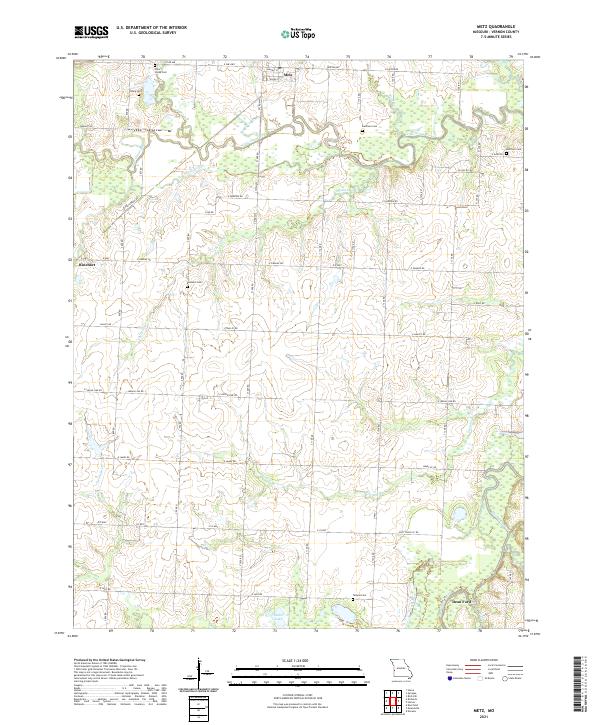 Metz, MO — USGS 7.5-minute topo (2021)