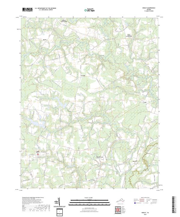 Sedley, VA — USGS 7.5-minute topo (2022)