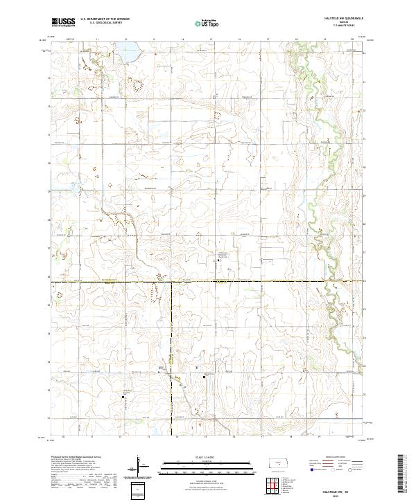 Halstead NW, KS — USGS 7.5-minute topo (2022)