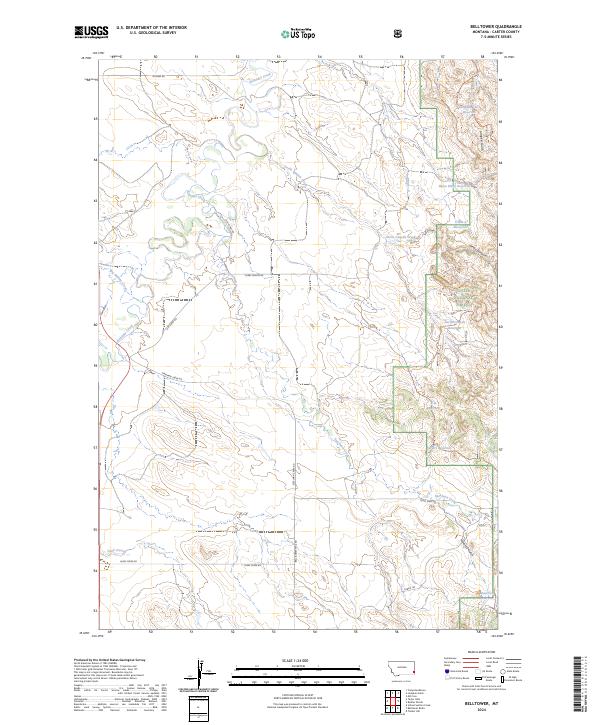 Belltower, MT — USGS 7.5-minute topo (2024)