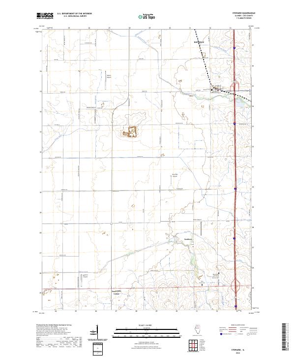 Steward, IL — USGS 7.5-minute topo (2024)