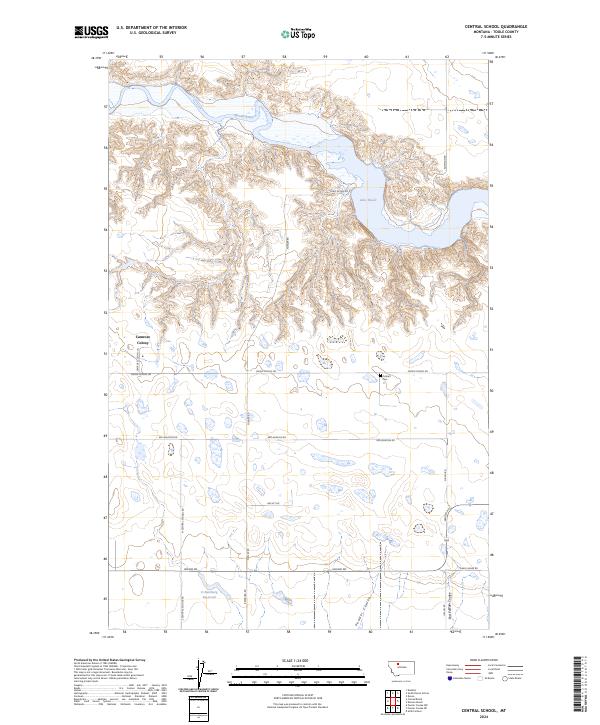 Central School, MT — USGS 7.5-minute topo (2024)