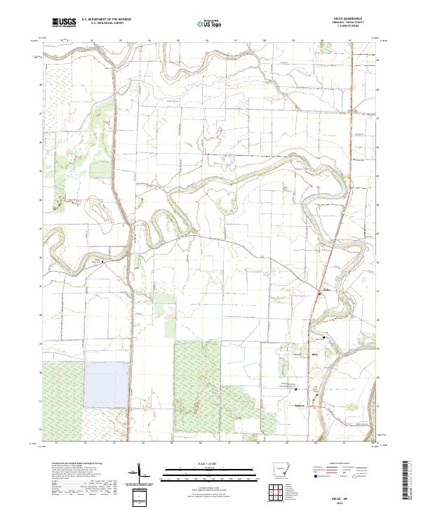 Kelso, AR — USGS 7.5-minute topo (2024)