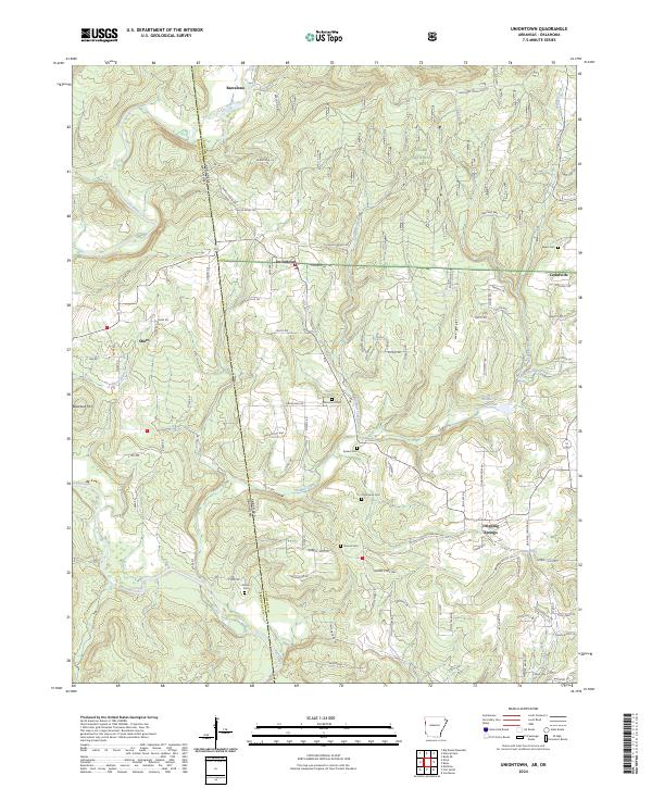 Uniontown, AR-OK — USGS 7.5-minute topo (2024)