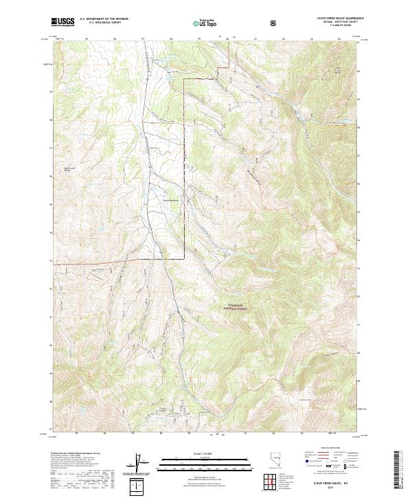 Cleve Creek Baldy, NV — USGS 7.5-minute topo (2021)