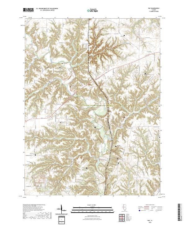 Ray, IL — USGS 7.5-minute topo (2024)