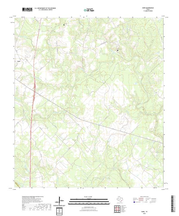 Hope, TX — USGS 7.5-minute topo (2022)