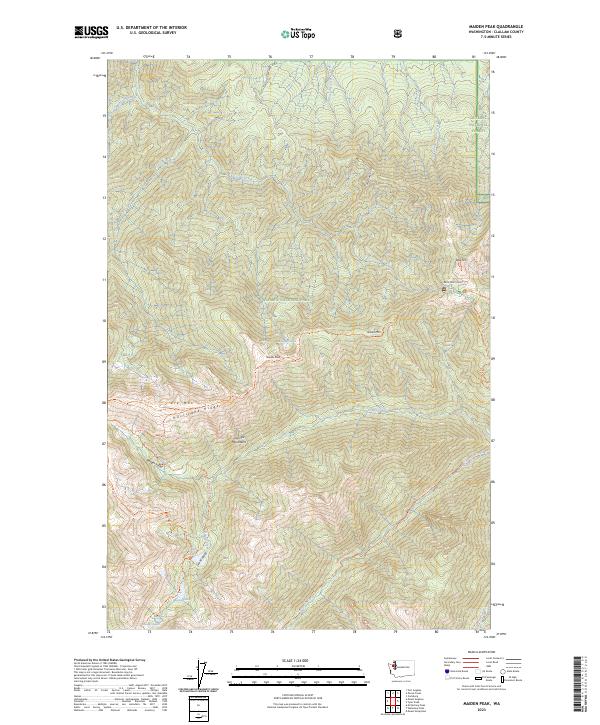 Maiden Peak, WA — USGS 7.5-minute topo (2023)