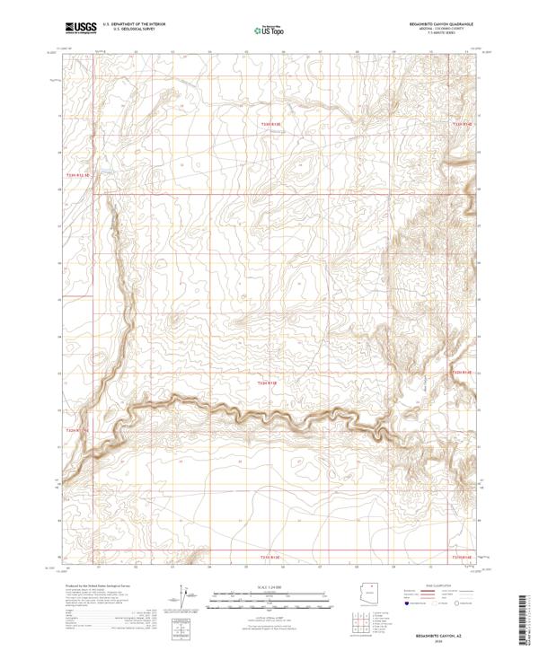 Begashibito Canyon, AZ — USGS 7.5-minute topo (2026)