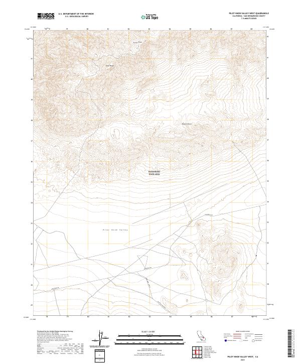 Pilot Knob Valley West, CA — USGS 7.5-minute topo (2021)