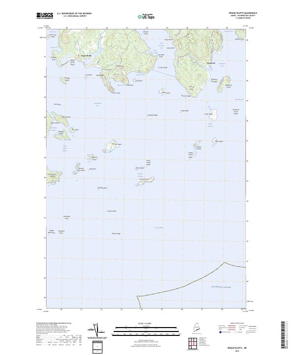 Roque Bluffs, ME — USGS 7.5-minute topo (2024)