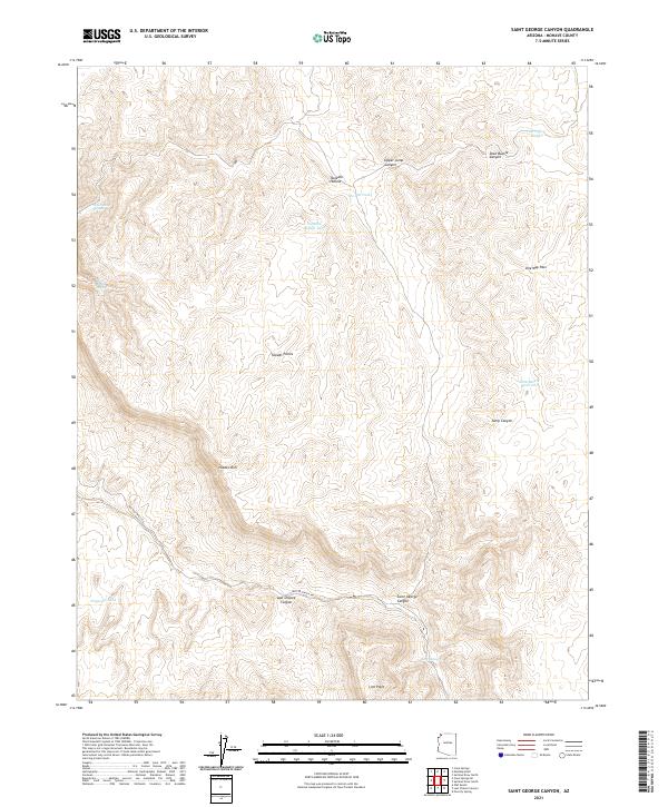 Saint George Canyon, AZ — USGS 7.5-minute topo (2021)