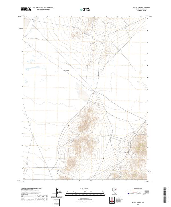Delcer Buttes, NV — USGS 7.5-minute topo (2021)