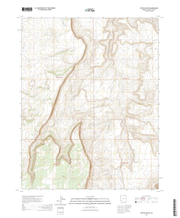 Cattle Canyon, AZ — USGS 7.5-minute topo (2026)