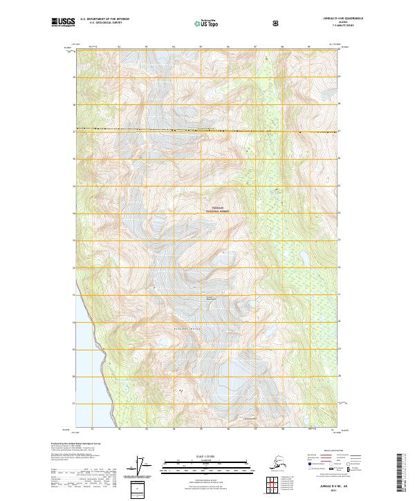 Juneau D-4 NE, AK — USGS 7.5-minute topo (2021)