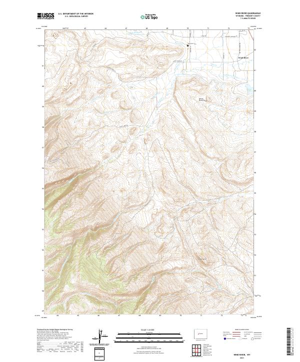 Wind River, WY — USGS 7.5-minute topo (2021)