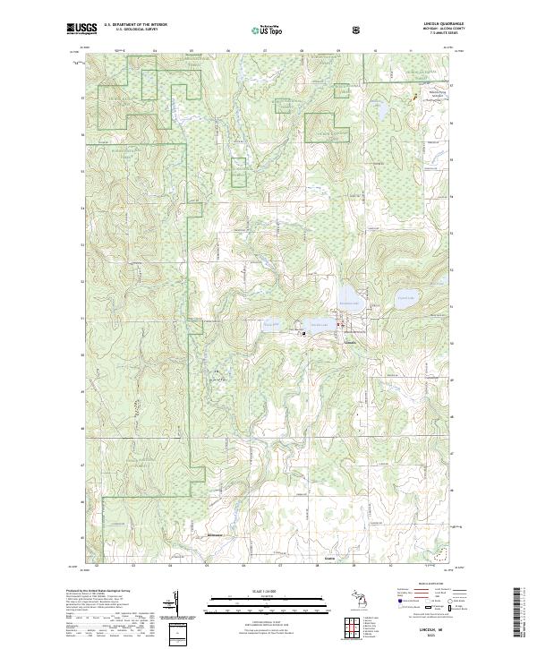 Lincoln, MI — USGS 7.5-minute topo (2023)