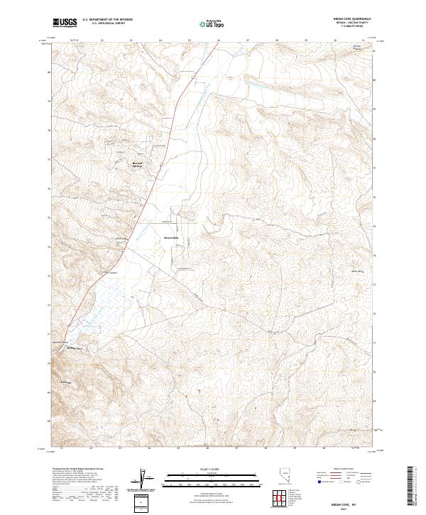Indian Cove, NV — USGS 7.5-minute topo (2021)