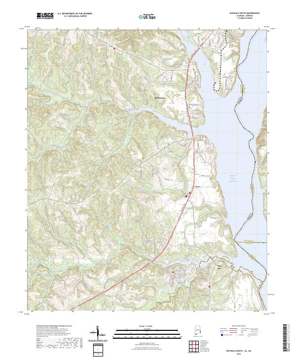 Eufaula South, AL-GA — USGS 7.5-minute topo (2024)