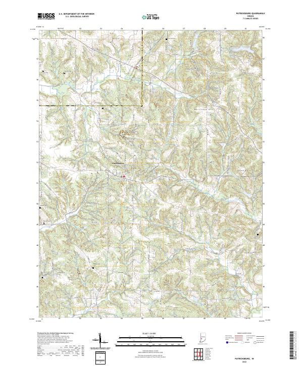 Patricksburg, IN — USGS 7.5-minute topo (2022)