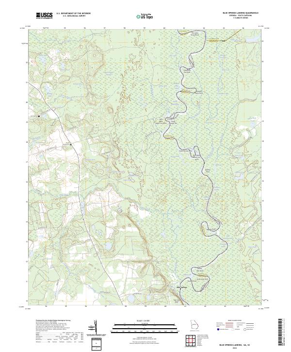 Blue Springs Landing, GA-SC — USGS 7.5-minute topo (2024)