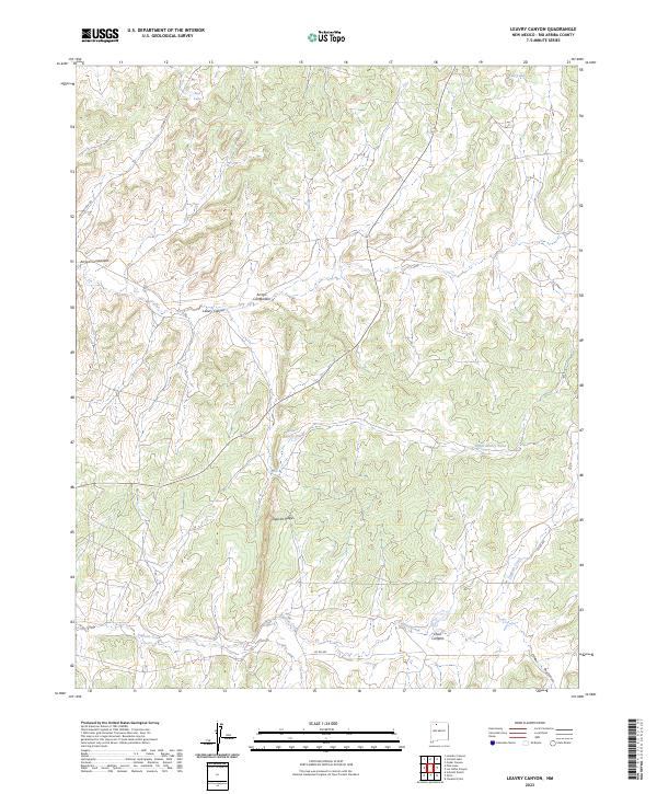 Leavry Canyon, NM — USGS 7.5-minute topo (2023)