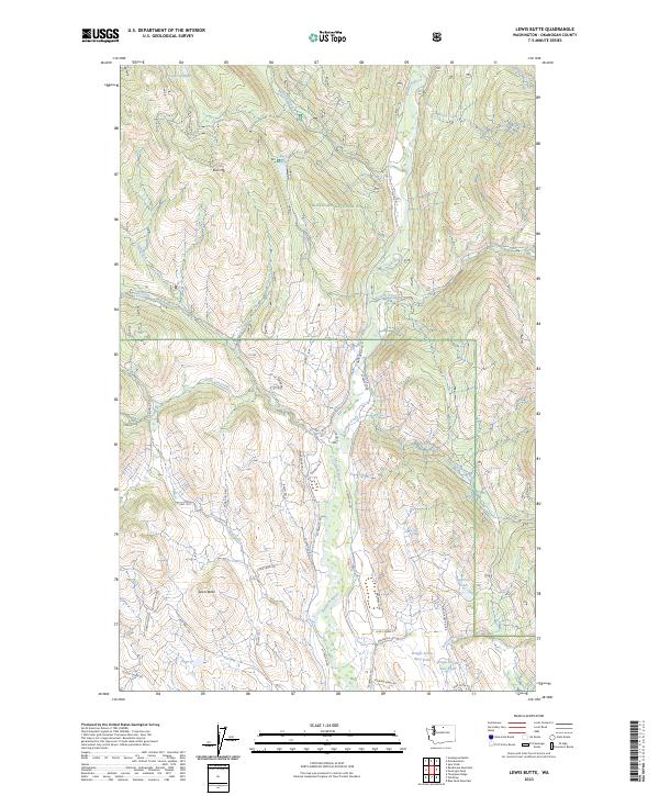 Lewis Butte, WA — USGS 7.5-minute topo (2023)
