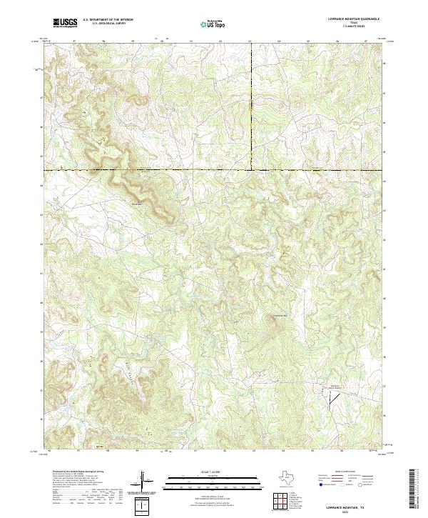 Lowrance Mountain, TX — USGS 7.5-minute topo (2022)