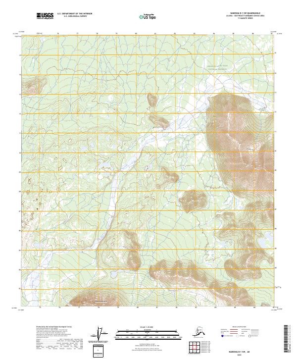 Nabesna B-1 SW, AK — USGS 7.5-minute topo (2023)