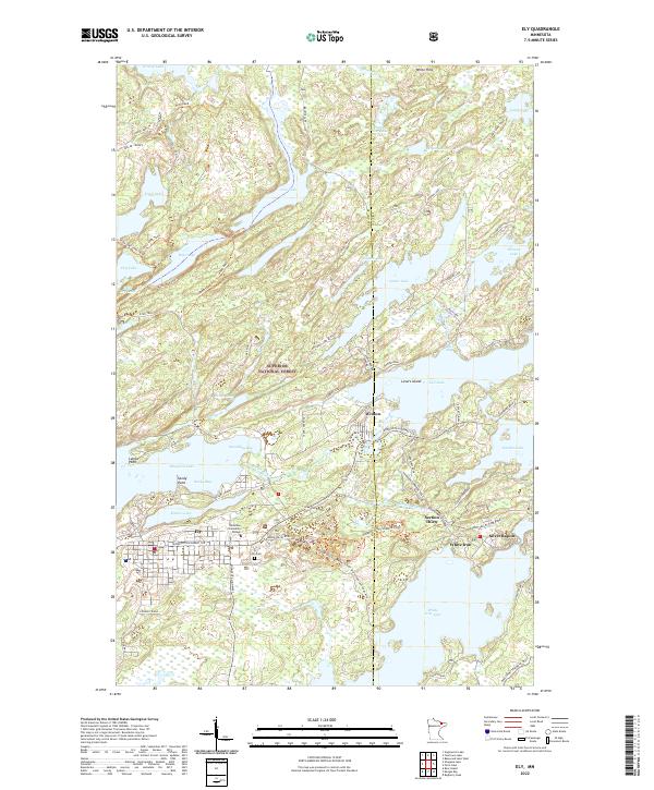 Ely, MN — USGS 7.5-minute topo (2022)