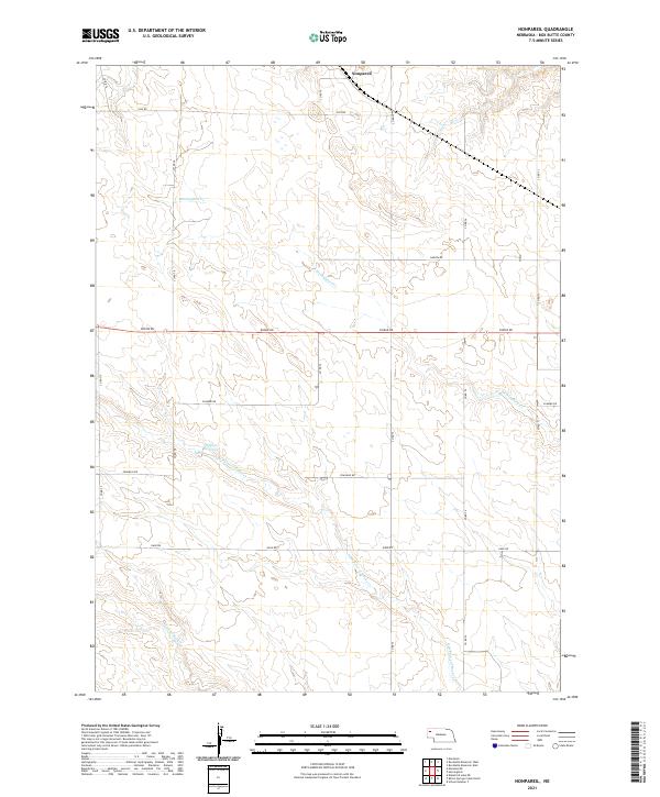 Nonpareil, NE — USGS 7.5-minute topo (2021)