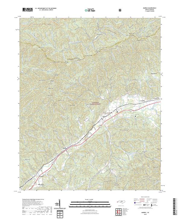 Marble, NC — USGS 7.5-minute topo (2022)