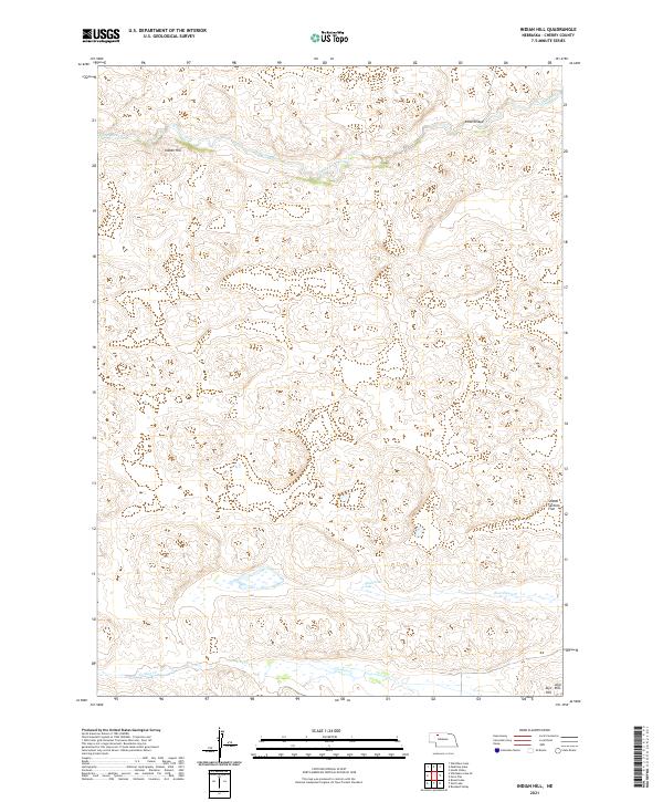 Indian Hill, NE — USGS 7.5-minute topo (2021)