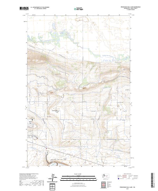 Frenchman Hills Lake, WA — USGS 7.5-minute topo (2023)