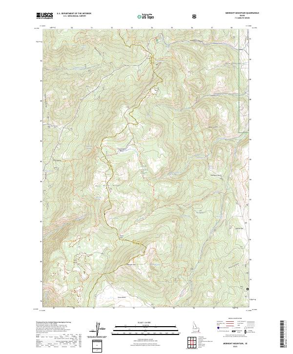 Midnight Mountain, ID — USGS 7.5-minute topo (2023)