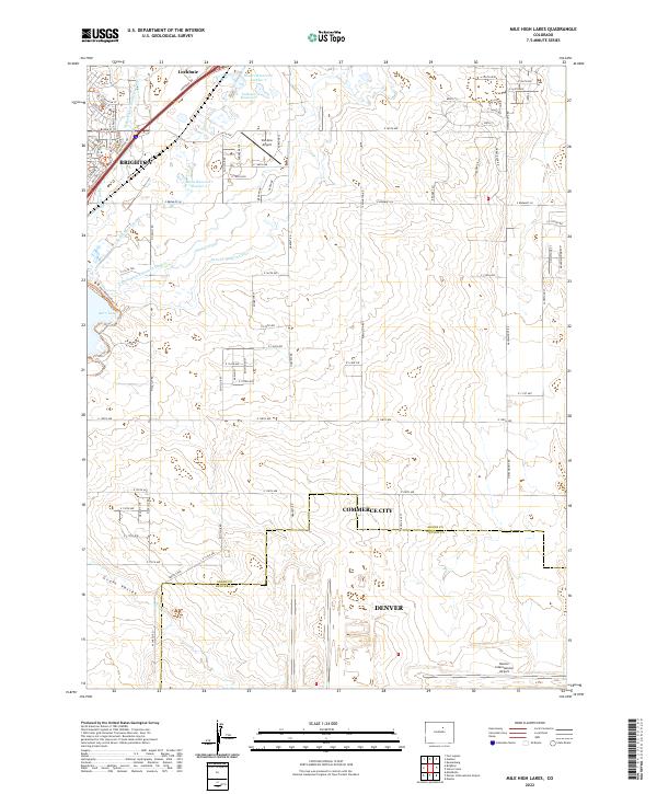 Mile High Lakes, CO — USGS 7.5-minute topo (2022)