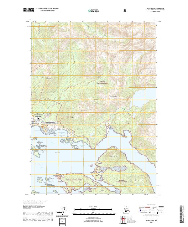 Sitka A-4 SW, AK — USGS 7.5-minute topo (2021)